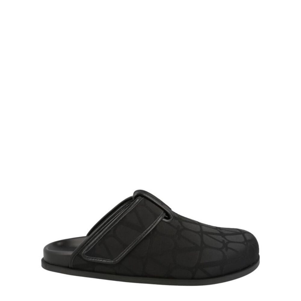 Valentino Toile Iconographe-Jacquard Mules Black Mens